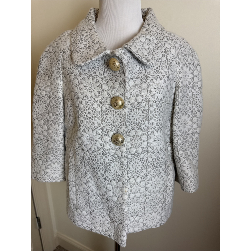 Merry Hatman Brocade Woven Cropped Jacket US 2